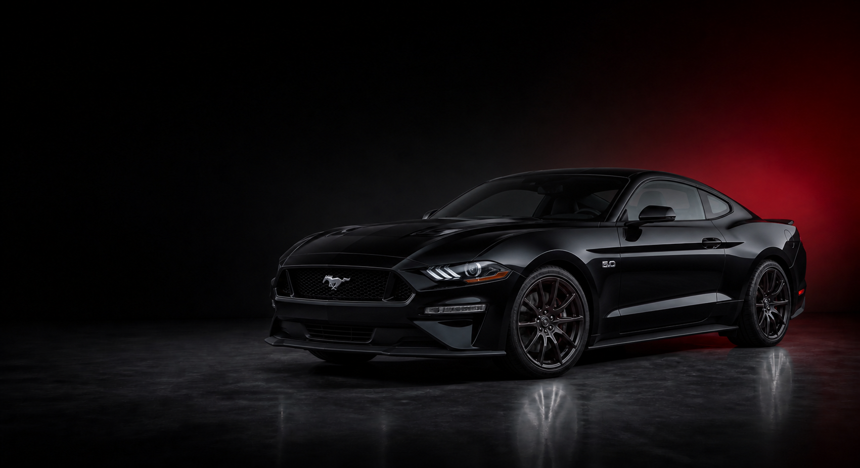 Keskinay Oto siyah Ford Mustang araç bakım ve servis